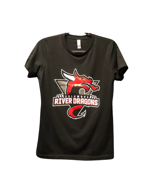 Ladies Boyfriend Main Logo Black Tee