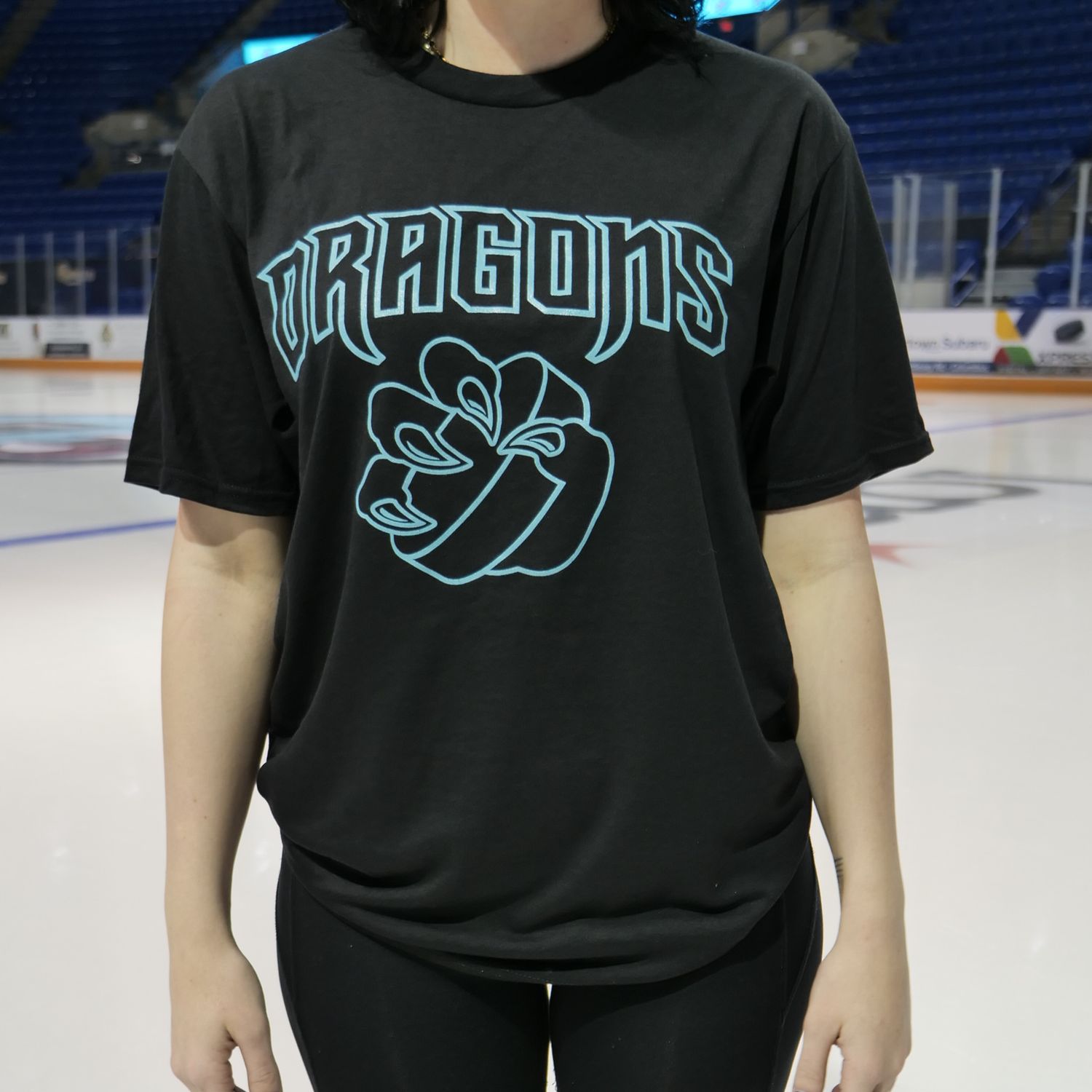 Black Dragons Puck Short Sleeve tee