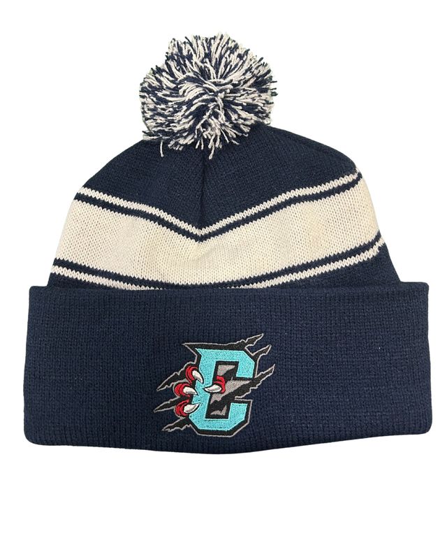 Navy/White Pom Beranie