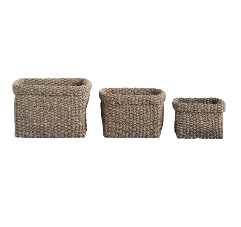 Natural Square Seagrass Baskets