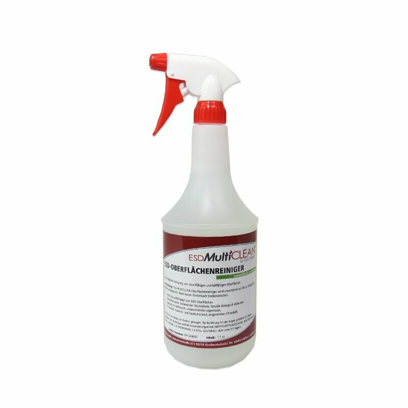 ESD-Multiclean Reiniger 1 ltr. für Oberflächen ESD-Multiclean Reiniger 1 ltr. für Oberflächen