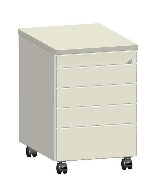 Rollcontainer Primus One Schubladen 2 HE + 2 HE + 2 HE + 3 HE Rollcontainer Primus One Schubladen 2 HE + 2 HE + 2 HE + 3 HE