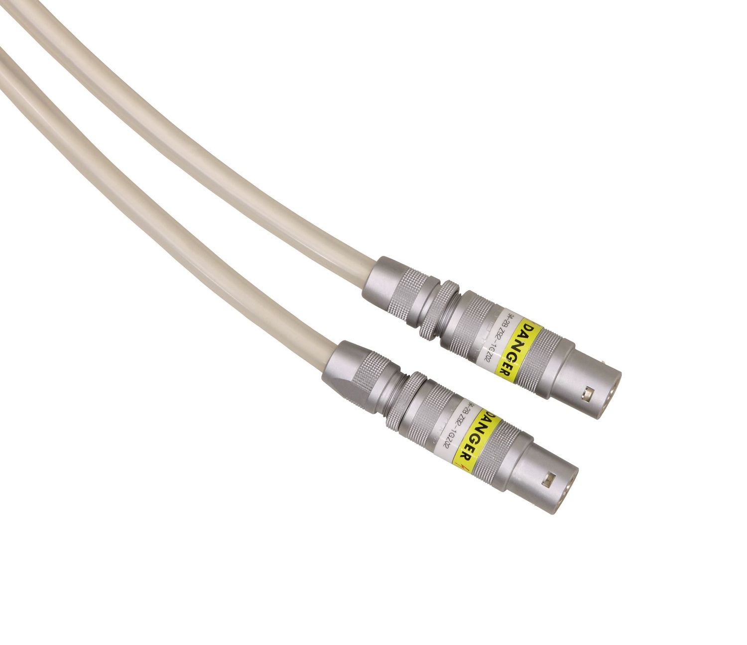 High voltage cable (1 pair) equipped with special high voltage plugs at one side.