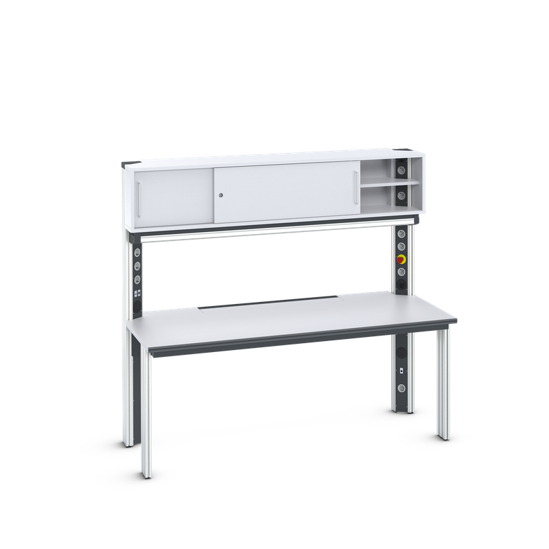 Arbeitsplatz primus two mit Schiebetürenaufbau (konfigurierbar)