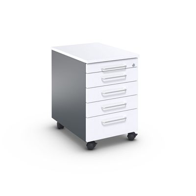 Rollcontainer 4 Schubladen mit Griffen