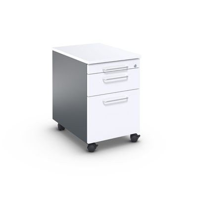 Rollcontainer 2 Schubladen mit Griffen