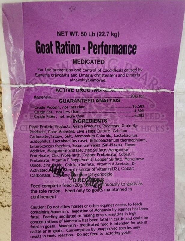 Goat performance 16% protein Textured feed