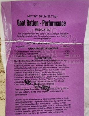 Goat performance 16% protein Textured feed