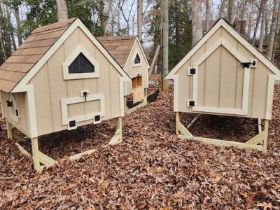 4x4 Chicken Coop with smart siding and pressure-treated legs