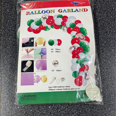 Tricolor Balloon Garland 