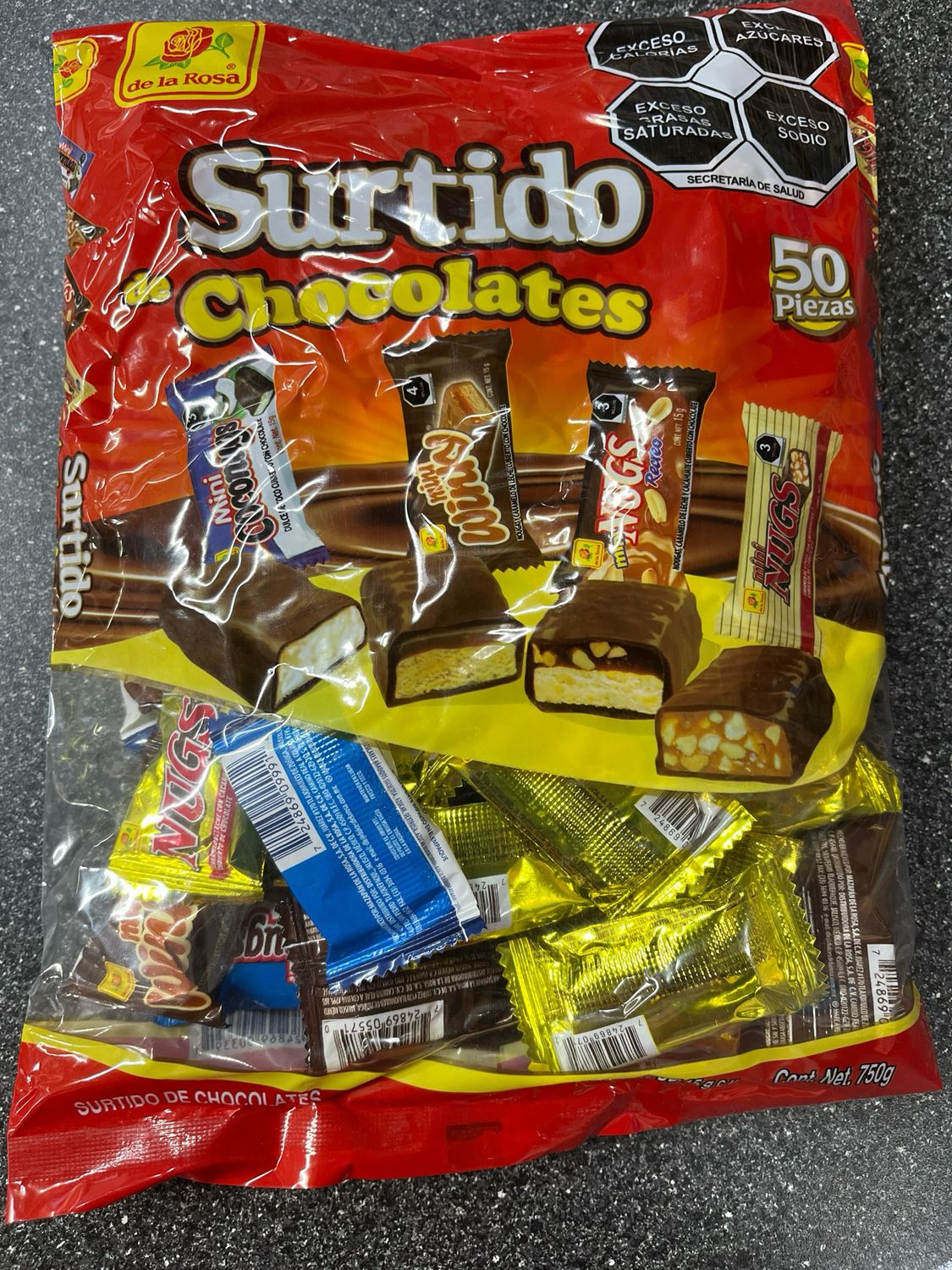 Surtido Chocolate De La Rosa 50pcs