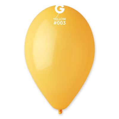 #003 Yellow 110302 Standard Color 12 in 50pcs Gemar Balloons