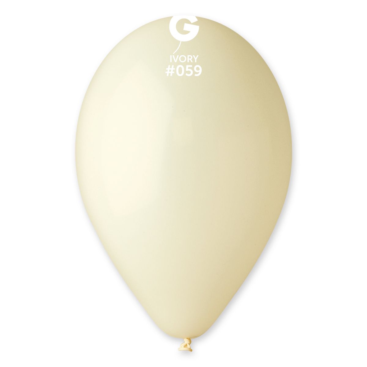 #059 Ivory 115901 Standard Color 12 in 50pcs Gemar Balloons
