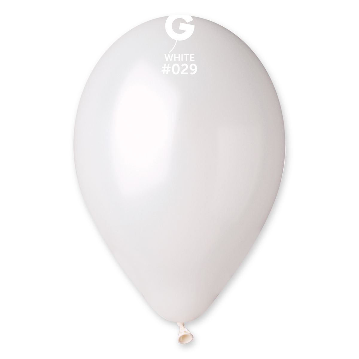 #029 Metal White 112900 Metallic Color 12 in 50pcs Gemar Balloons