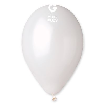 #029 Metal White 112900 Metallic Color 12 in 50pcs Gemar Balloons