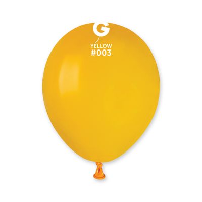 #003 Yellow 050318 Standard Color 5 in 100pcs Gemar Balloons