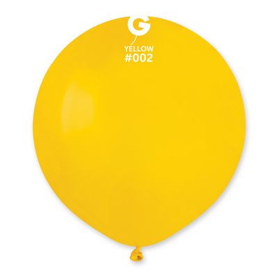 #002 Yellow 200256 Standard Color 19 in 25pcs Gemar Balloons