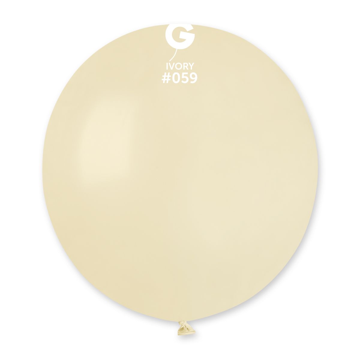 #059 Ivory 155952 Standard Color 19 in 25pcs Gemar Balloons