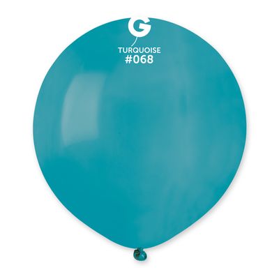 #068 Turquoise 206852 Standard Color 19 in 25pcs Gemar Balloons