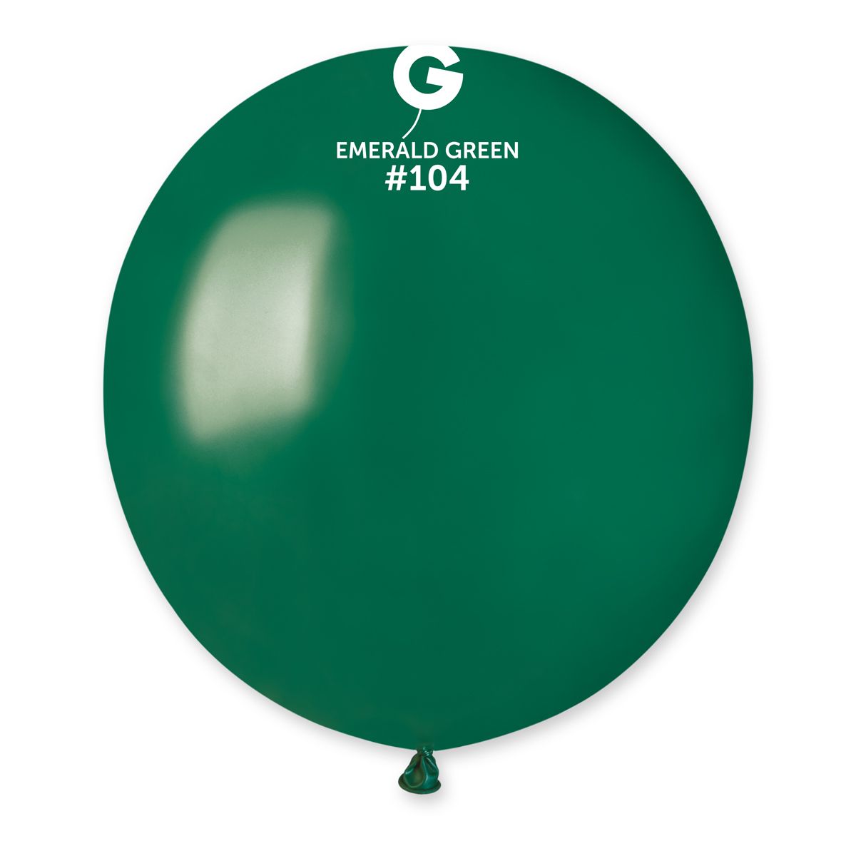 #104 Emerald Green 1042056 Standard Color 19 in 25pcs Gemar Balloons