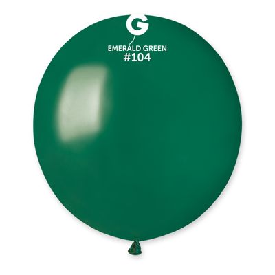 #104 Emerald Green 1042056 Standard Color 19 in 25pcs Gemar Balloons