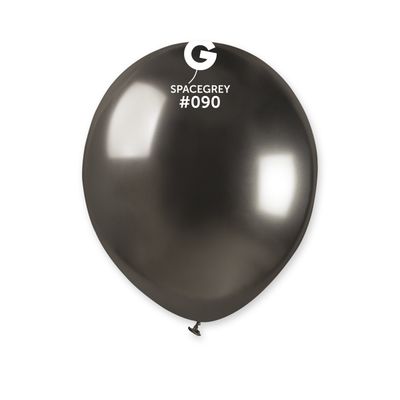 #090 Shiny SpaceGrey 059007 - 5 in 50pcs Gemar Balloons
