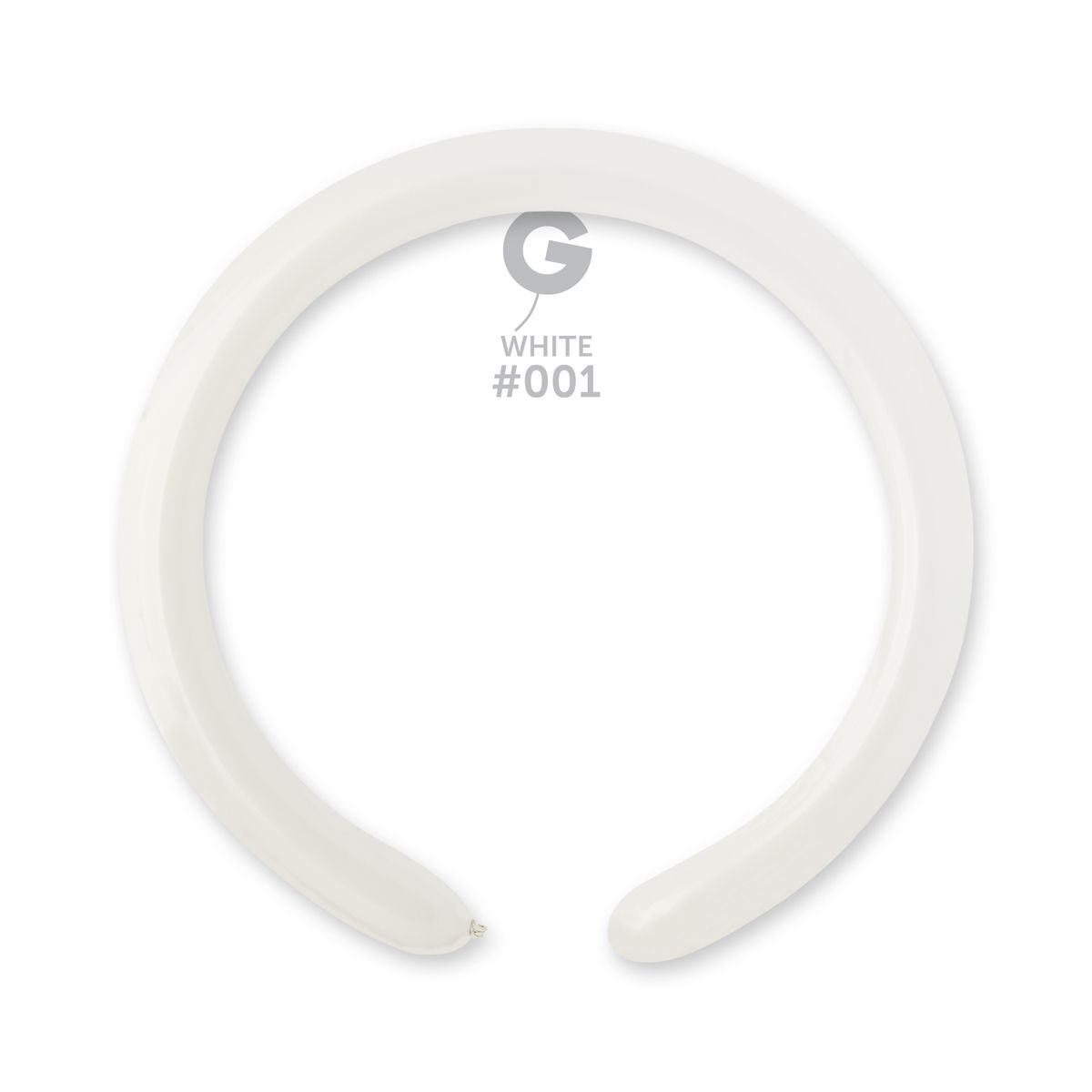 #001 White 550108 Standard Color 2/60 in 50pcs Gemar Balloons