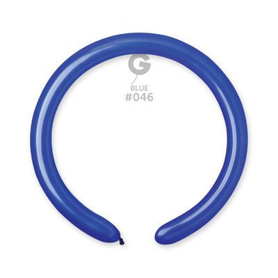 #046 Blue 554601 Standard Color 2/60 in 50pcs Gemar Balloons