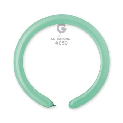 #050 Acquamarine 555004 Standard Color 2/60 in 50pcs Gemar Balloons