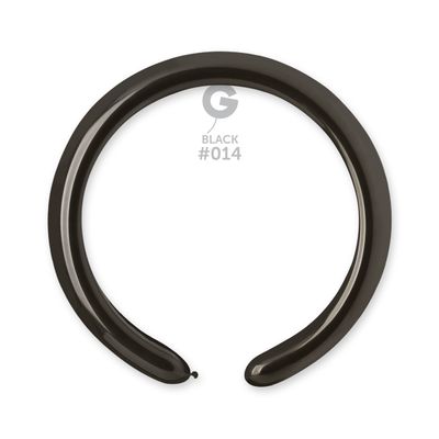 #014 Black 551402 Standard Color 2/60 in 50pcs Gemar Balloons