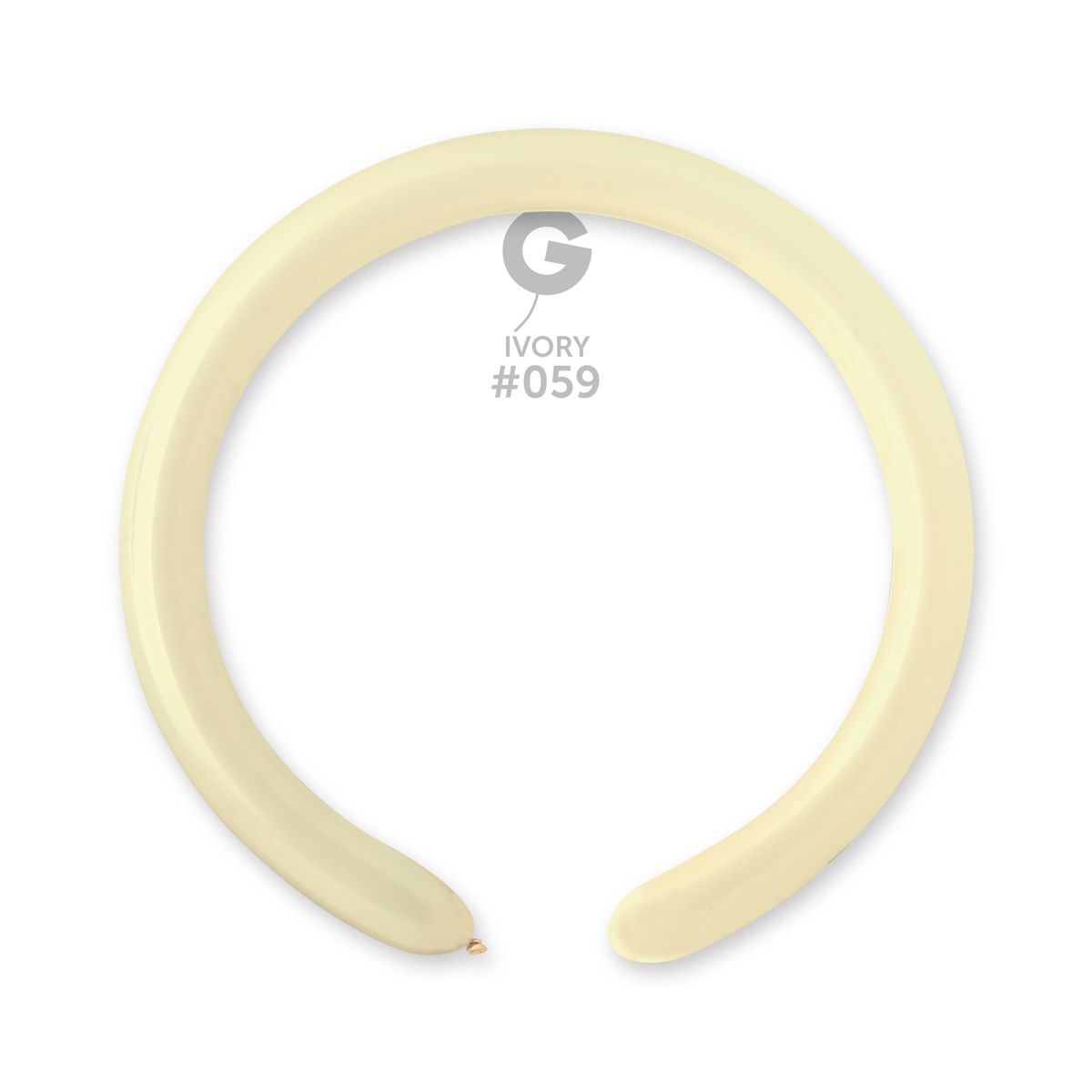 #059 Ivory 555905 Standard Color 2/60 in 50pcs Gemar Balloons