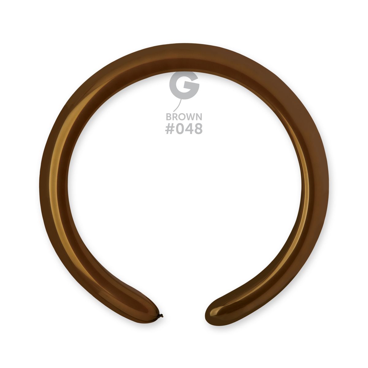 #048 Brown 554809 Standard Color 2/60 in 50pcs Gemar Balloons