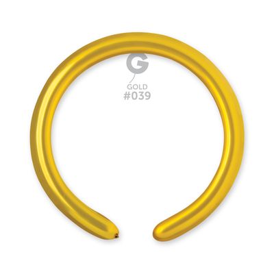 #039 Gold 553901 Metallic Color 2/60 in 50pcs Gemar Balloons