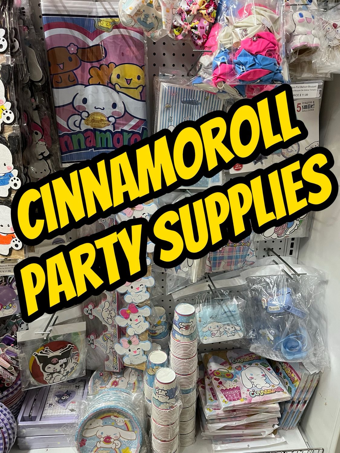 CinnamoRoll Party Supplies