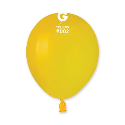 #002 Yellow 050219 Standard Color 5 in 100pcs Gemar Balloons