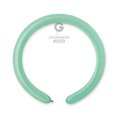 #050 Acquamarine 555004 Standard Color 2/60 in 50pcs Gemar Balloons