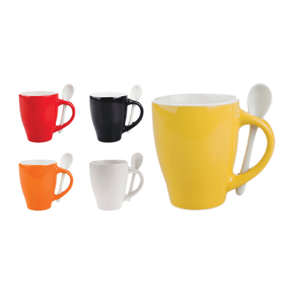 TAZA LONDON BICOLOR CON CUCHARA