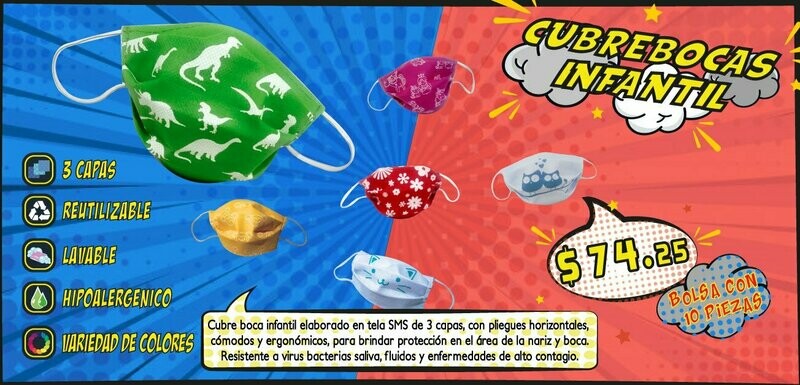 Cubrebocas Infantil
