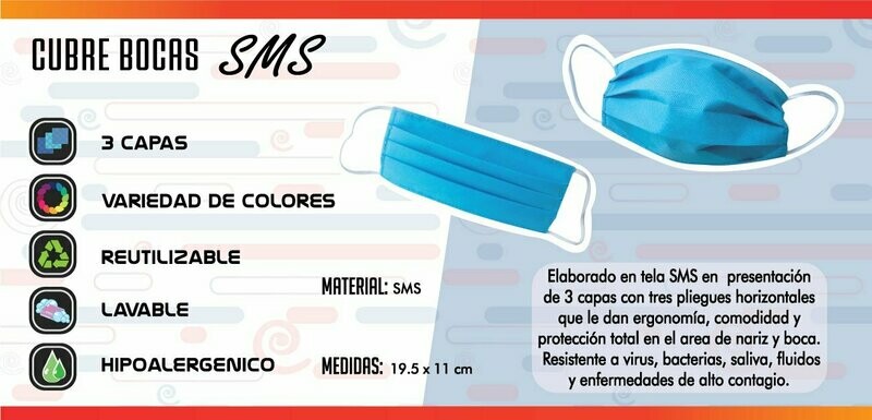 Cubre Bocas SMS