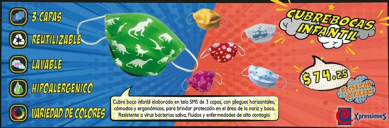 CUBRE BOCAS INFANTIL