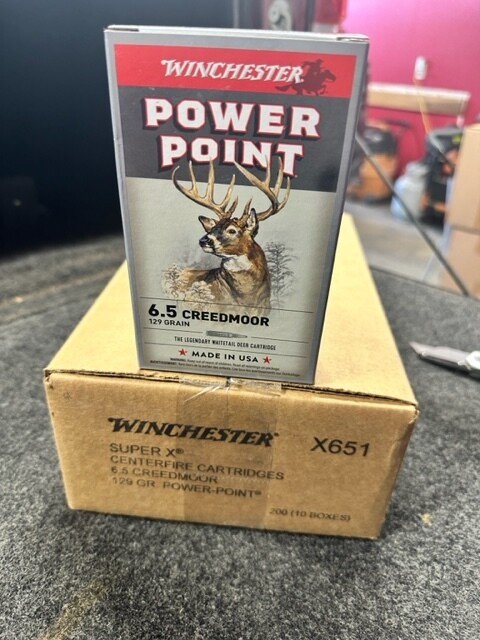 WHOLESALE Winchester Ammo X651 Power-Point 6.5 Creedmoor 129 gr Power-Point (PP) 20 Per Box/ 10 Cs 200ct Case