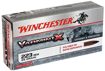 Winchester Ammo X223P Varmint X 223 Rem 55 gr Polymer Tip Rapid Expansion 20 count box