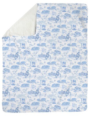 Fleece Blanket Tar Heel Toile