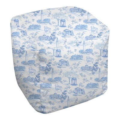 Bean Bag Cube Tar Heel Toile