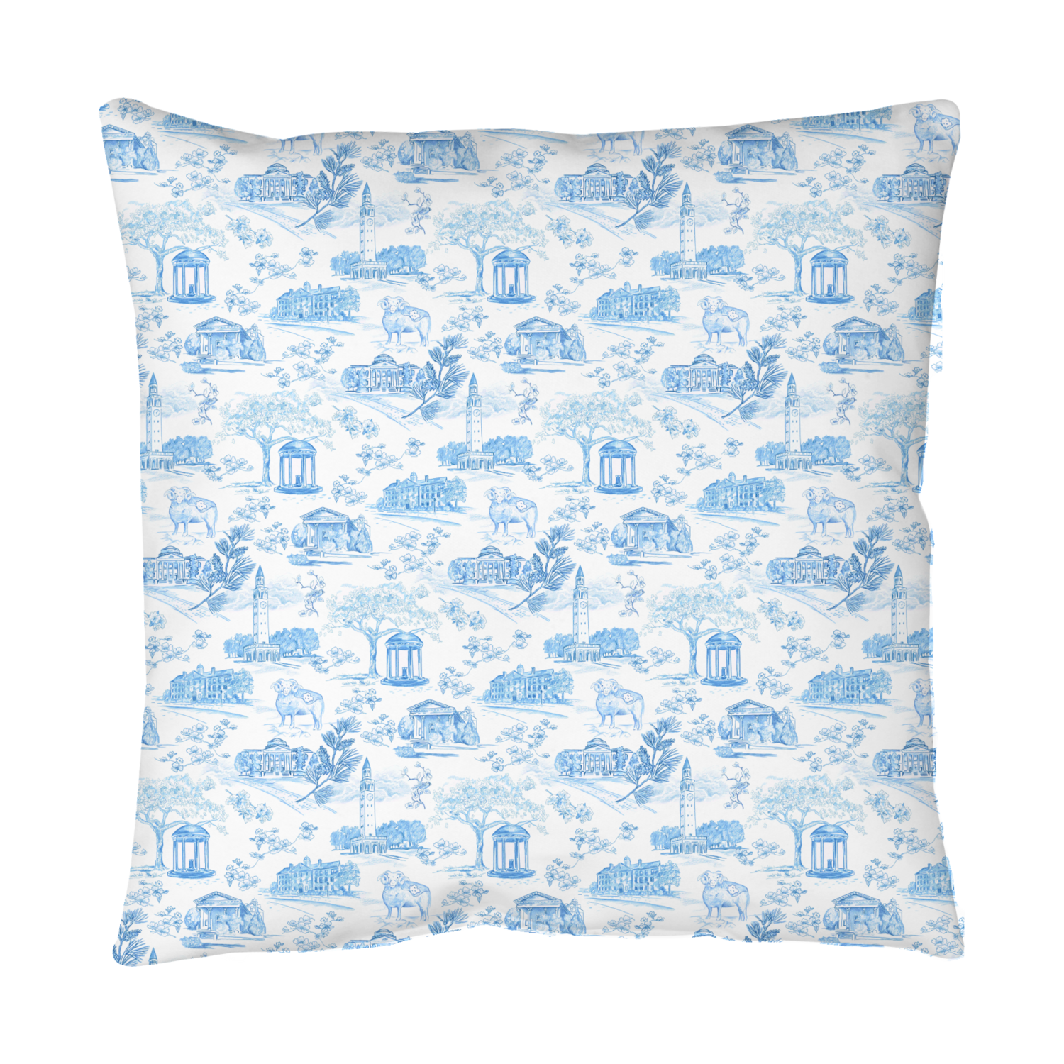 Euro/Floor Pillow Tar Heel Toile Euro/Floor Pillow Tar Heel Toile