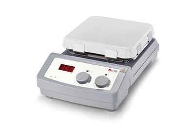 DLAB MS7-H550-S 7" LED Square Hotplate Magnetic Stirrer, Includes Support Clamp and Temperature Sensor