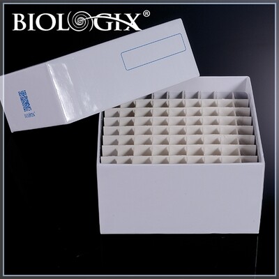 CryoKING® Premium Cardboard Freezer Boxes-3in (81-Well, 100-Well , Premium White) 5/Bag, 100/Case