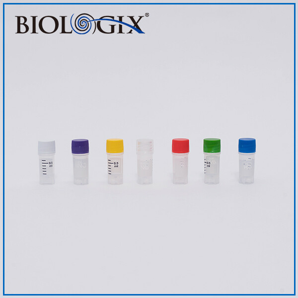 Cryogenic Vials- 0.5mL tubes, External Thread, without bottom barcode, 25/Bag, 500/Pack, 1000/Case