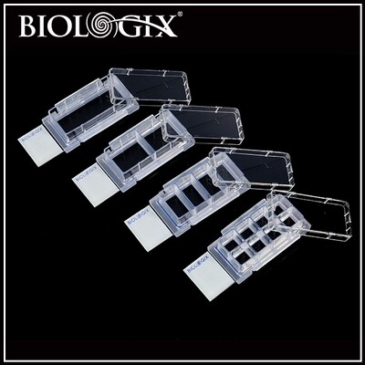 Biologix Cell Culture Slides-1/2/4/8 Wells, 6/Pack, 12/Case