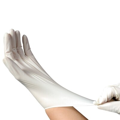 Biologix Disposable Latex Gloves, S M L Sizes, Natural Off-White,  100 /Pack, 10 Packs/Case